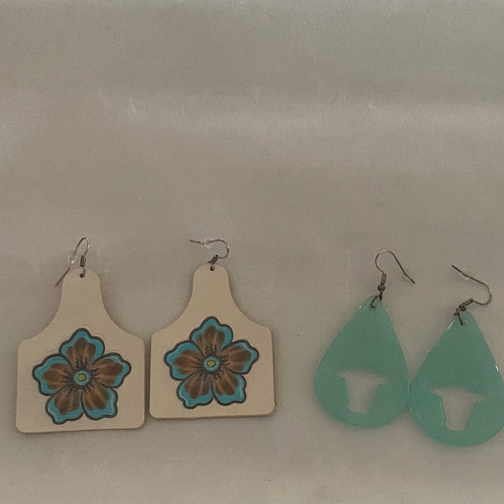 2 for $10 one pair leather one pair acrylic.